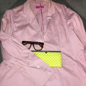 Blush pink corduroy blazer